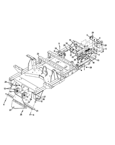 Frame Diagram and Parts List for S7232-D 53AY8DU8050-312HP Cub Cadet Lawn Tractor